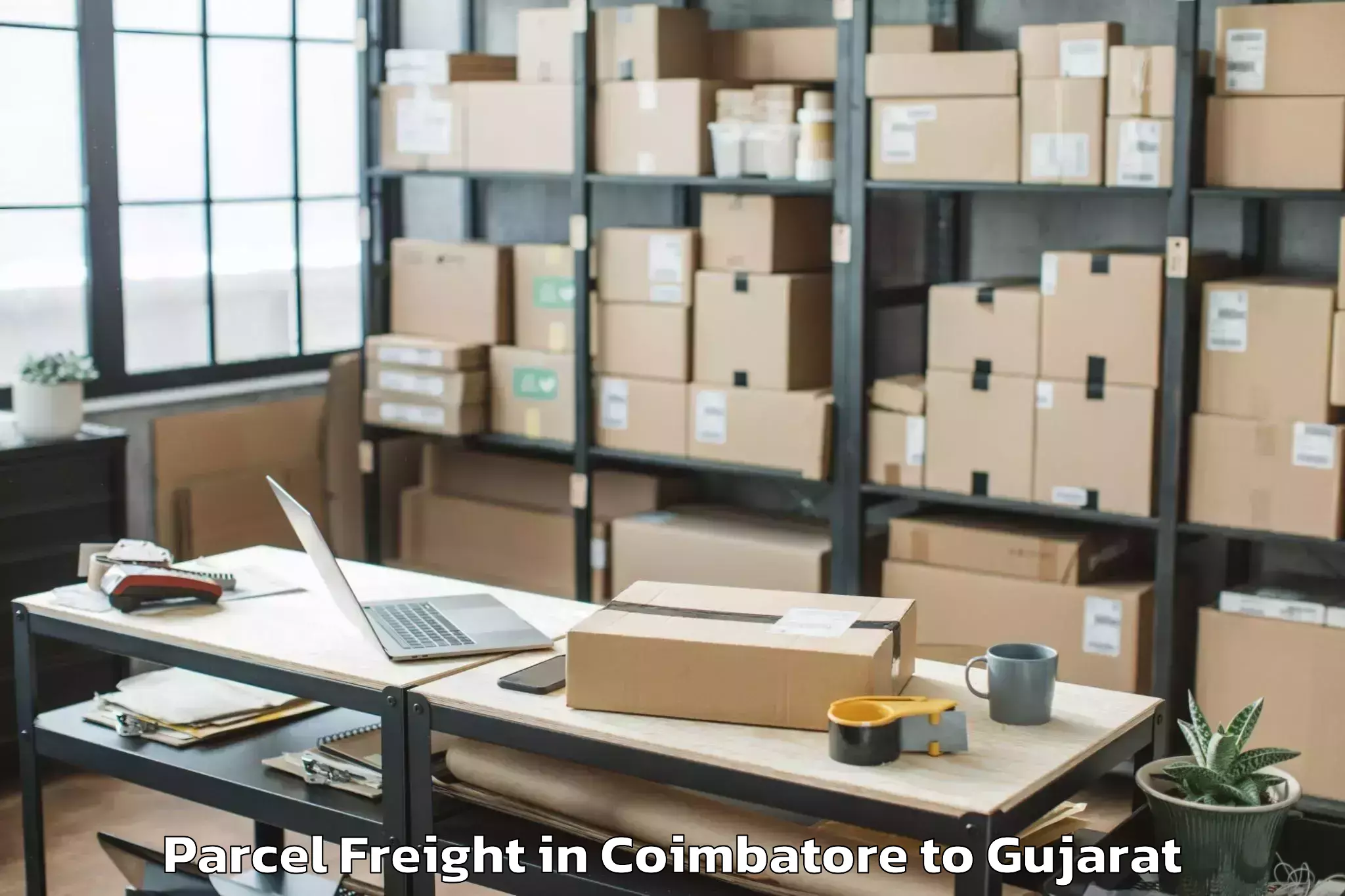 Top Coimbatore to Jhagadia Parcel Freight Available